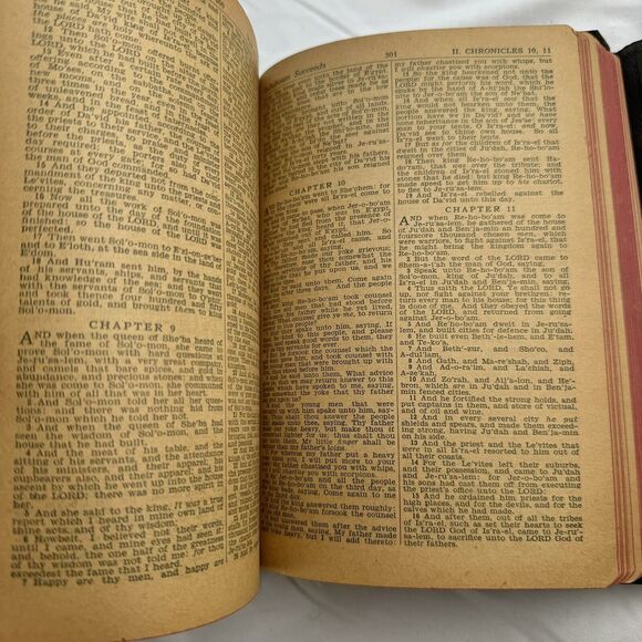 Holy Bible 1948 Inscription Red Letter Edition King James Self Pronouncing World - Picture 11 of 14